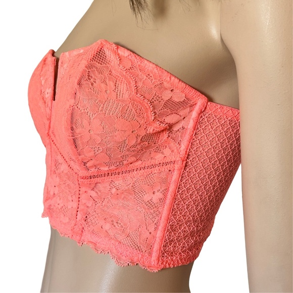 Victoria's Secret Dream Angels Collection Lace Corset Bustier Bra Boned Deep V - Picture 6 of 15